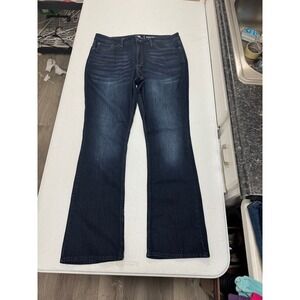 Lee Riders Womens Midrise Bootcut Jeans Dark Wash Stretch Denim 18L 1SBMFW2